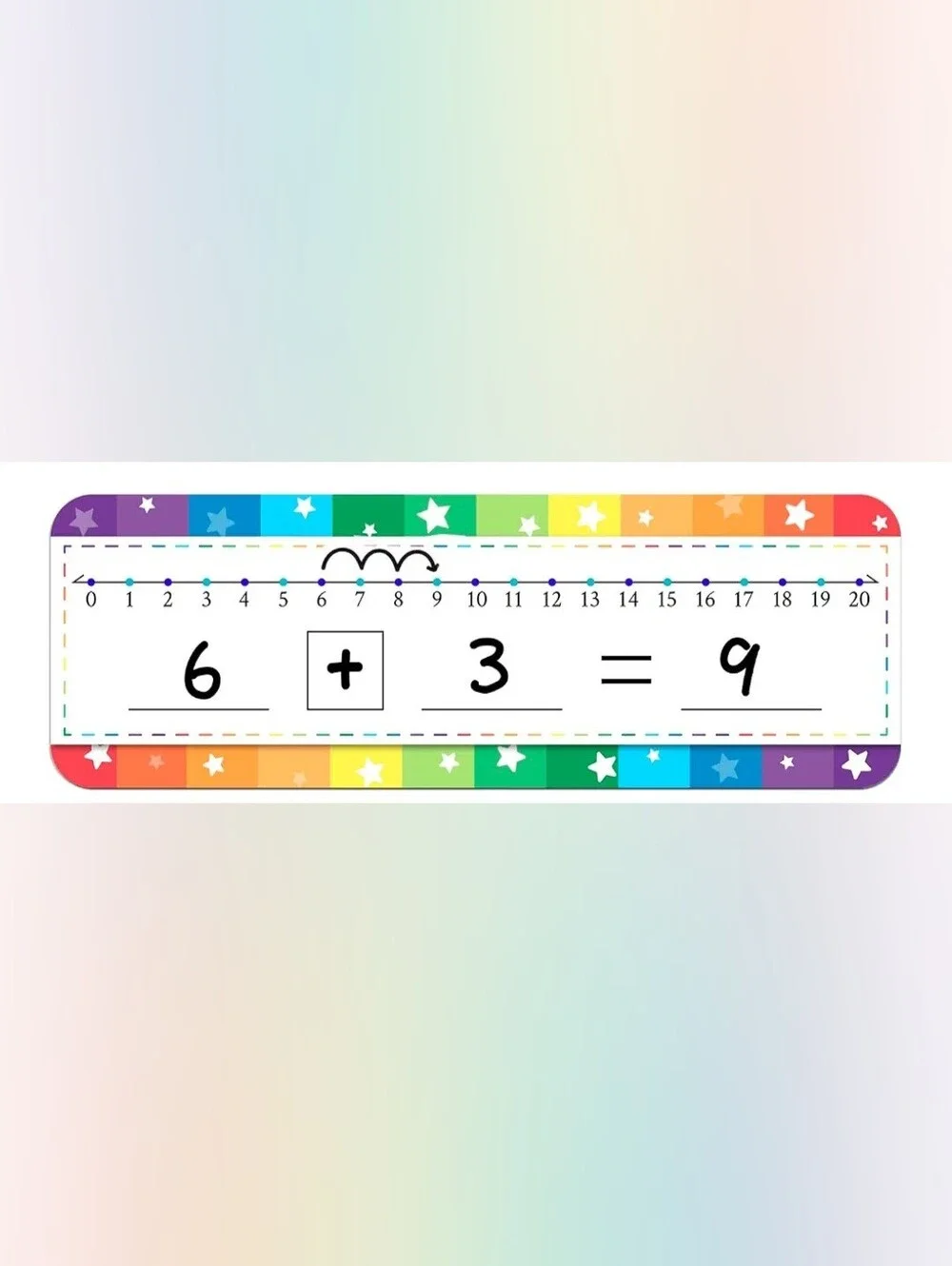 Kids Math Counting Practice Dry Erase Card Nwot